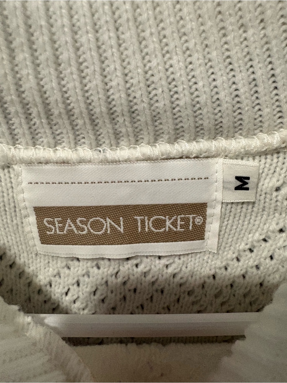 Vintage Season Ticket Cream Floral Collared Knit Sweater - Women's - Picture 3 of 4